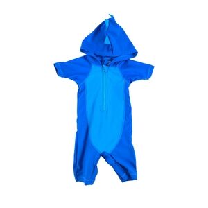 George Baby Hooded Dino One-Piece Rash Guard Swimwear | Size 0–3M